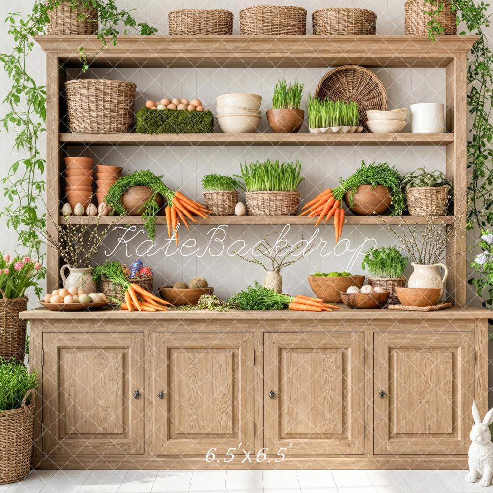 Kate Easter Bunny Cabinet Carrots Backdrop Designed by Patty Roberts