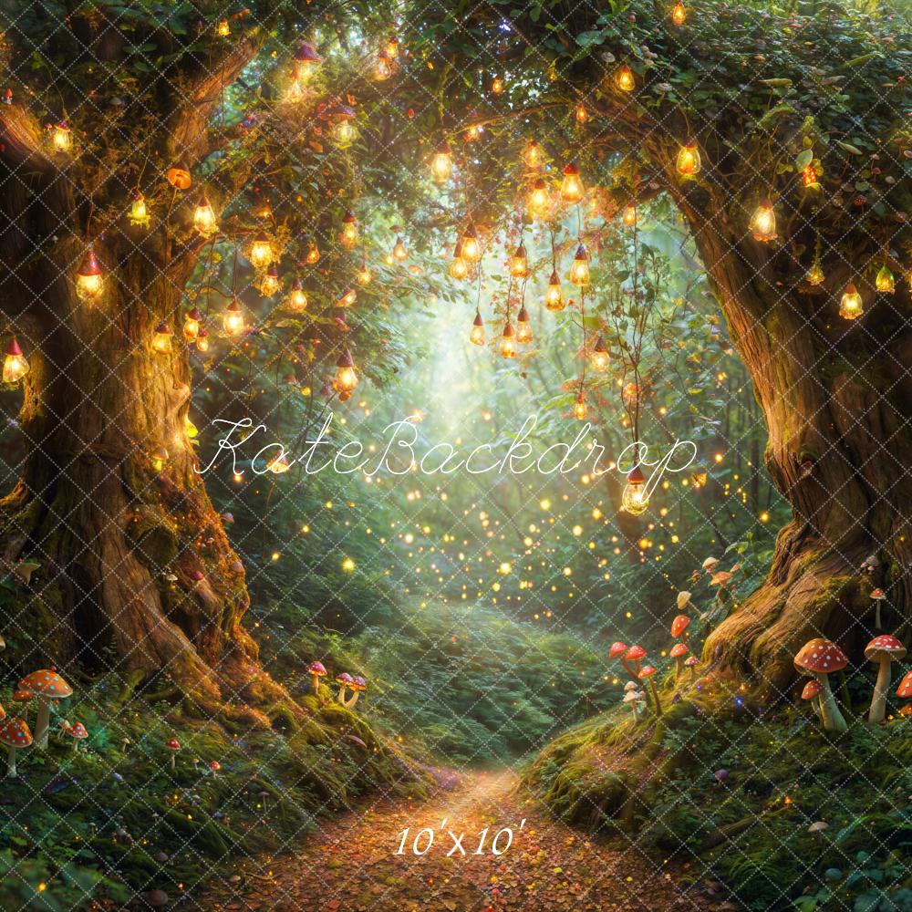 Kate Fairy Fantasy Forest Mushrooms Backdrop Designed by Emetselch