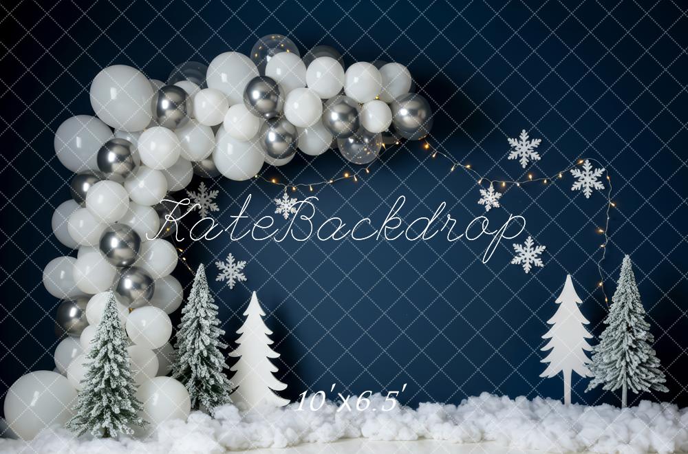 Kate Winter Snowflake Balloon Brithday Backdrop Designed by Patty Roberts