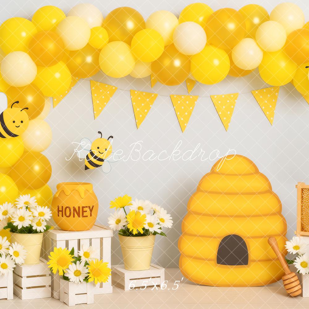 Kate Bee Hive Balloons Honey Backdrop Designed by Patty Roberts