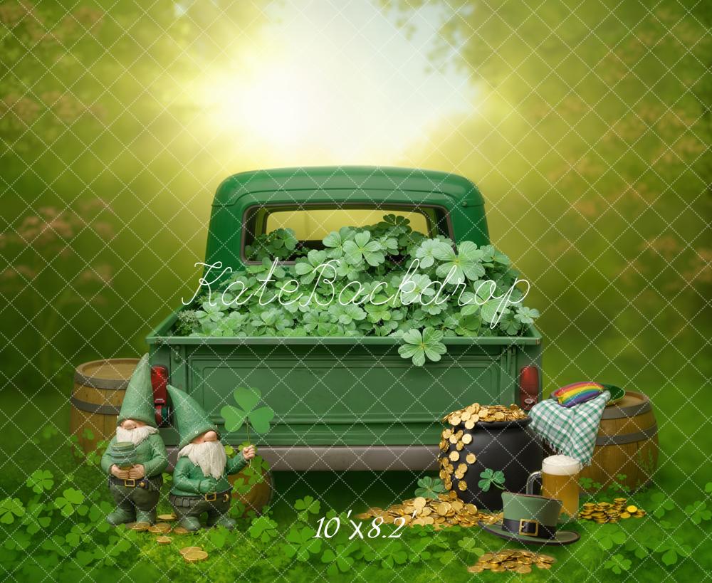 Kate St Patrick's Day Green Truck Backdrop Designed by Emetselch