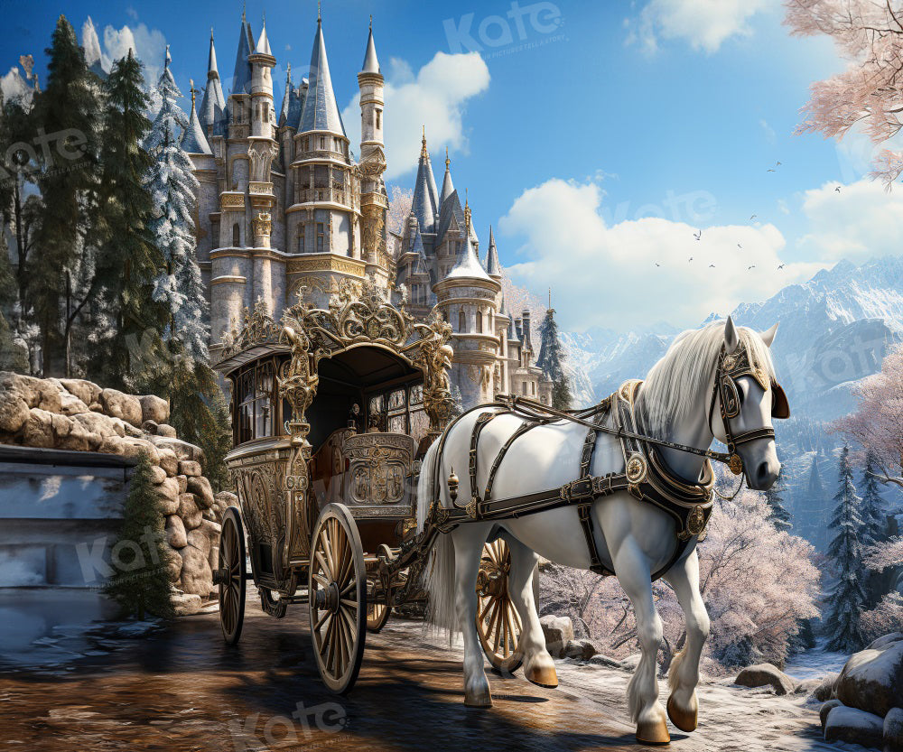 Kate Castle Horse Carriage Backdrop Designed by Emetselch - Kate Backdrop AU