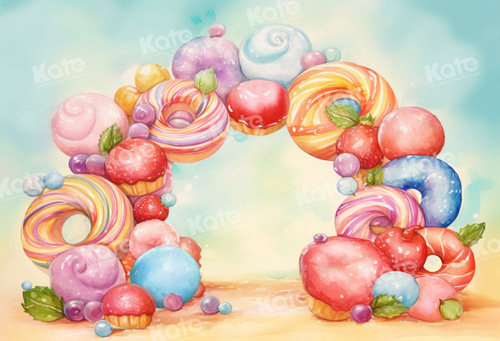 Kate Sweet Dessert Arch Pastel Backdrop Cake Smash Designed by GQ - Kate Backdrop AU