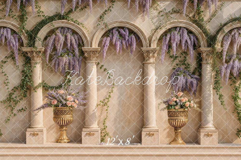 Kate Classical Arches Wisteria Vines Backdrop Designed by Emetselch