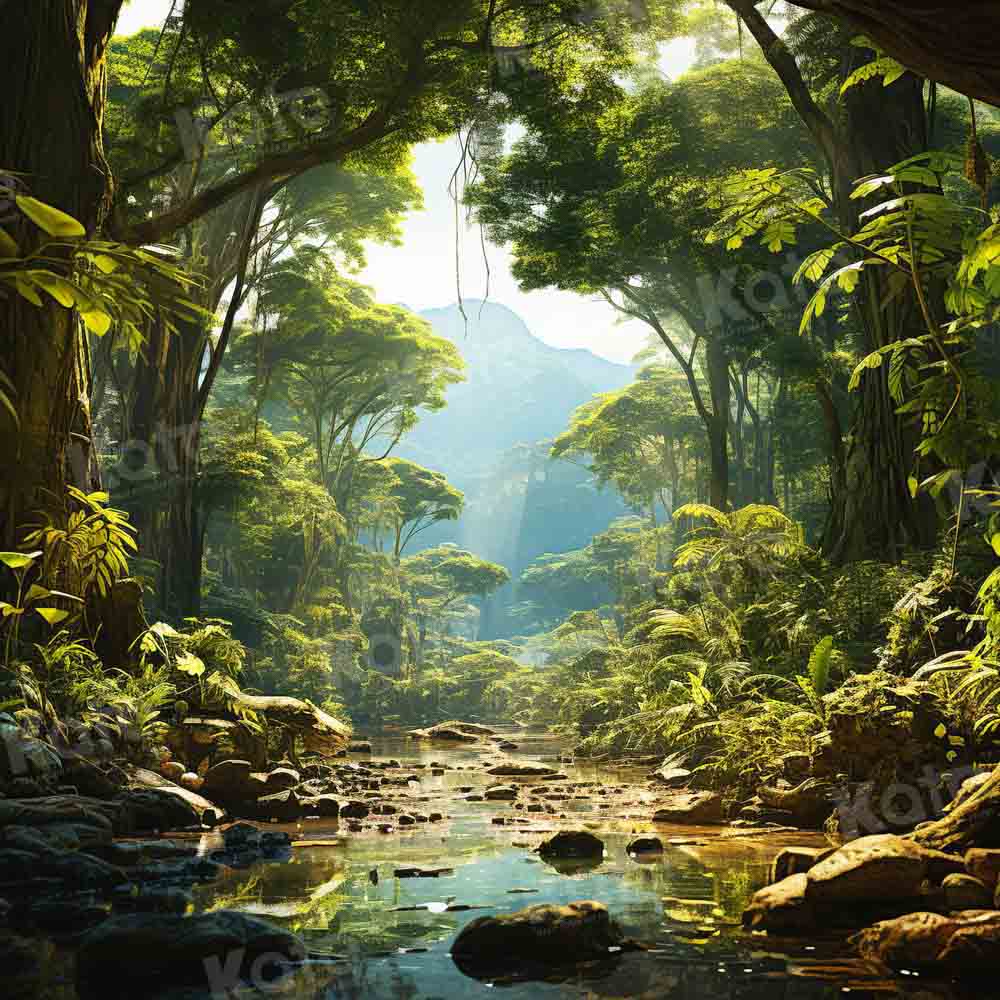Kate Jungle Forest Creek Backdrop Designed by Emetselch - Kate Backdrop AU