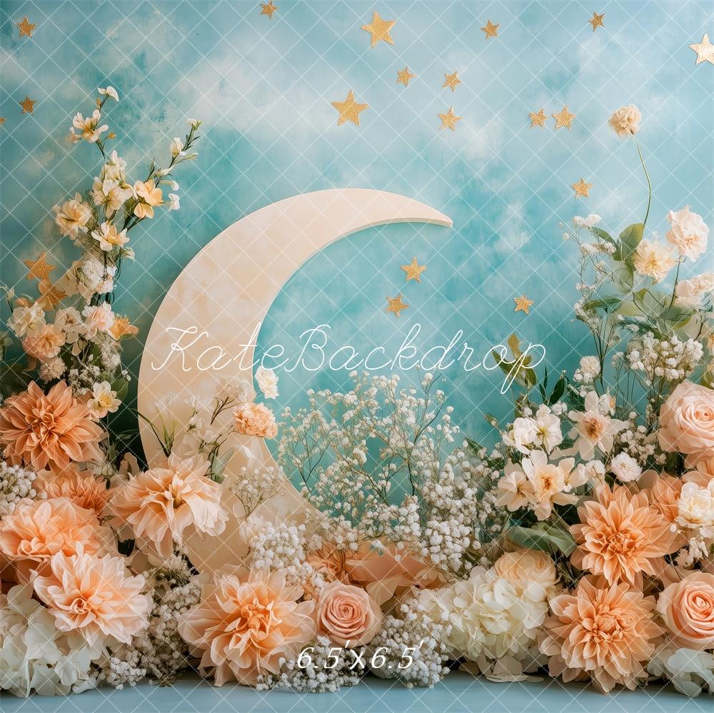 Kate Crescent Moon Flowers Backdrop Designed by Patty Roberts - Kate Backdrop AU