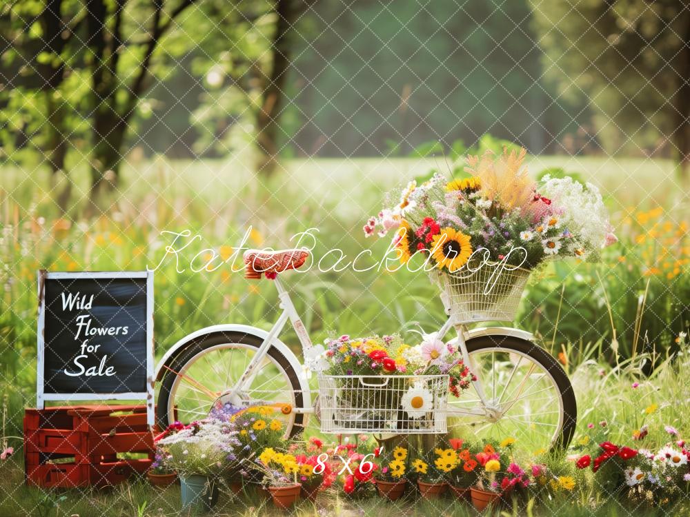 Kate Spring Bicycle Meadow Backdrop Designed by Patty Roberts