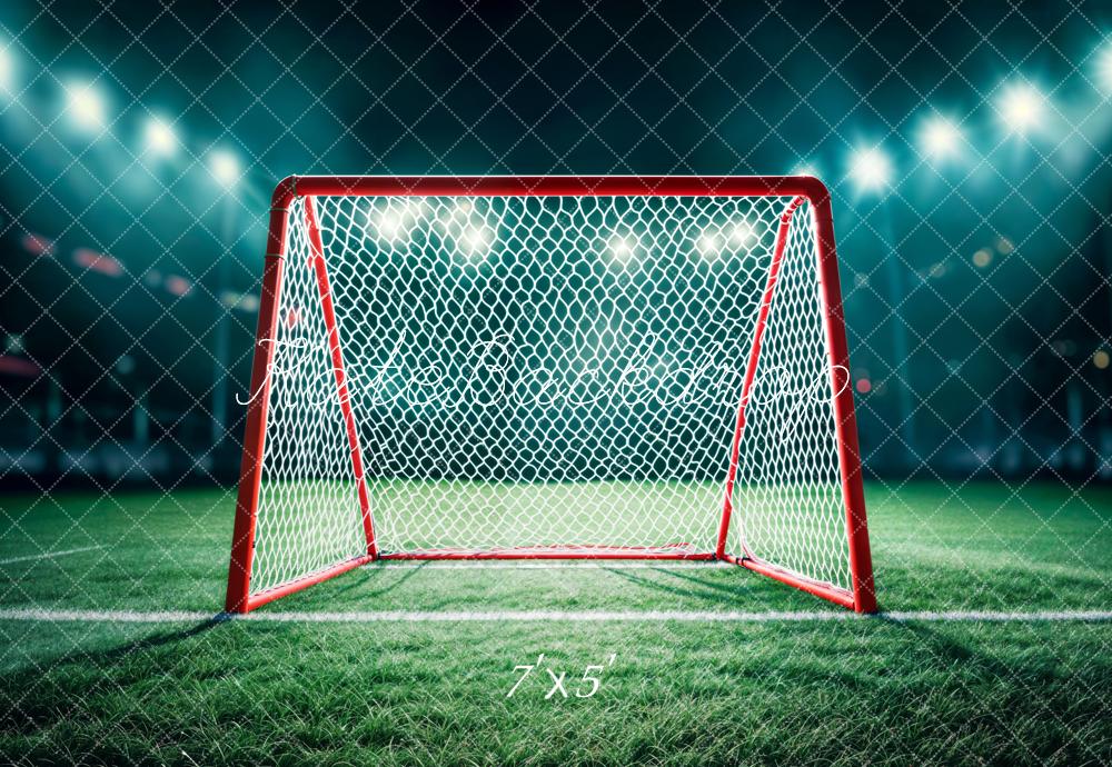 Kate Soccer Goal Net Grass Field Backdrop Designed by Emetselch
