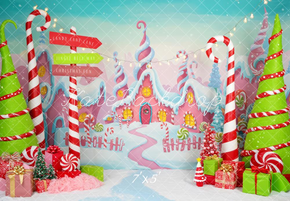 Kate Christmas Candy Cane Backdrop Designed by Patty Roberts