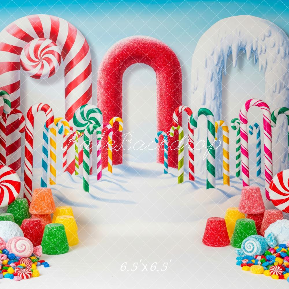 Kate Candyland Candy Canes Lollies Balloons Backdrop Designed by Patty Roberts