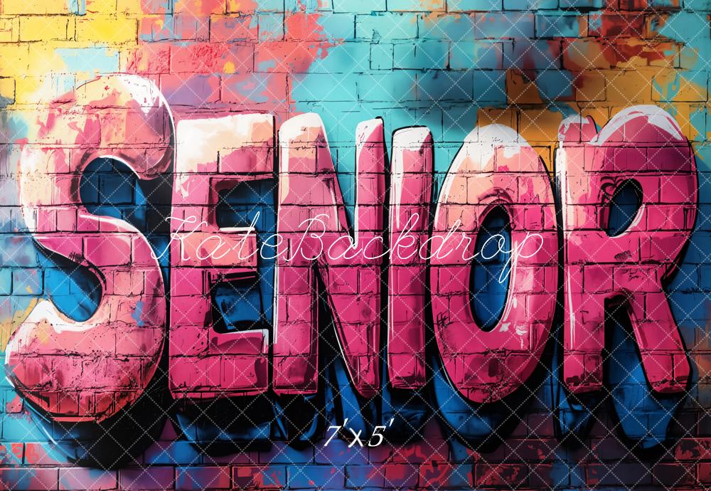 Kate Senior Graffiti Brick Wall Backdrop Designed by Emetselch - Kate Backdrop AU