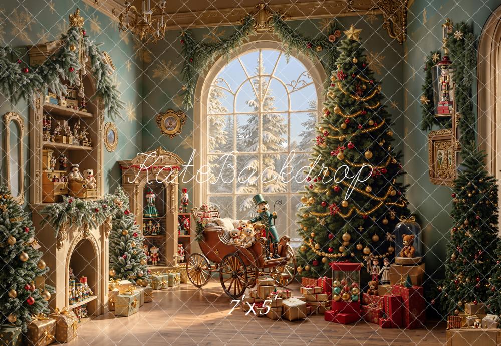 Kate Christmas Room Tree Nutcracker Toys Backdrop Designed by Emetselch - Kate Backdrop AU