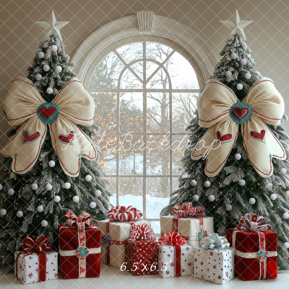 Kate Christmas Trees Bows Presents Backdrop Designed by Mini MakeBelieve - Kate Backdrop AU