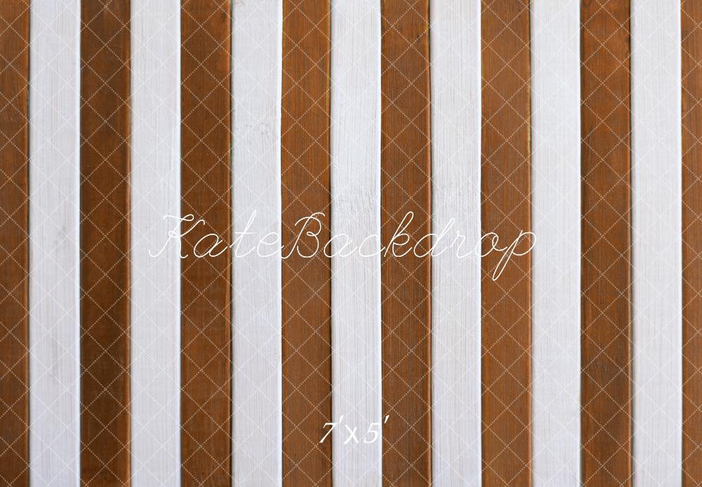 Kate Brown White Vertical Wood Planks Backdrop Designed by Mini MakeBelieve