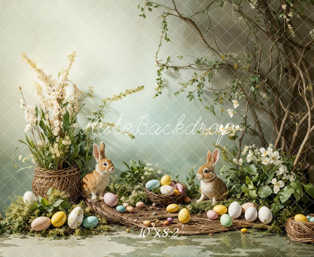 Kate Easter Bunny Eggs Backdrop Designed by Emetselch