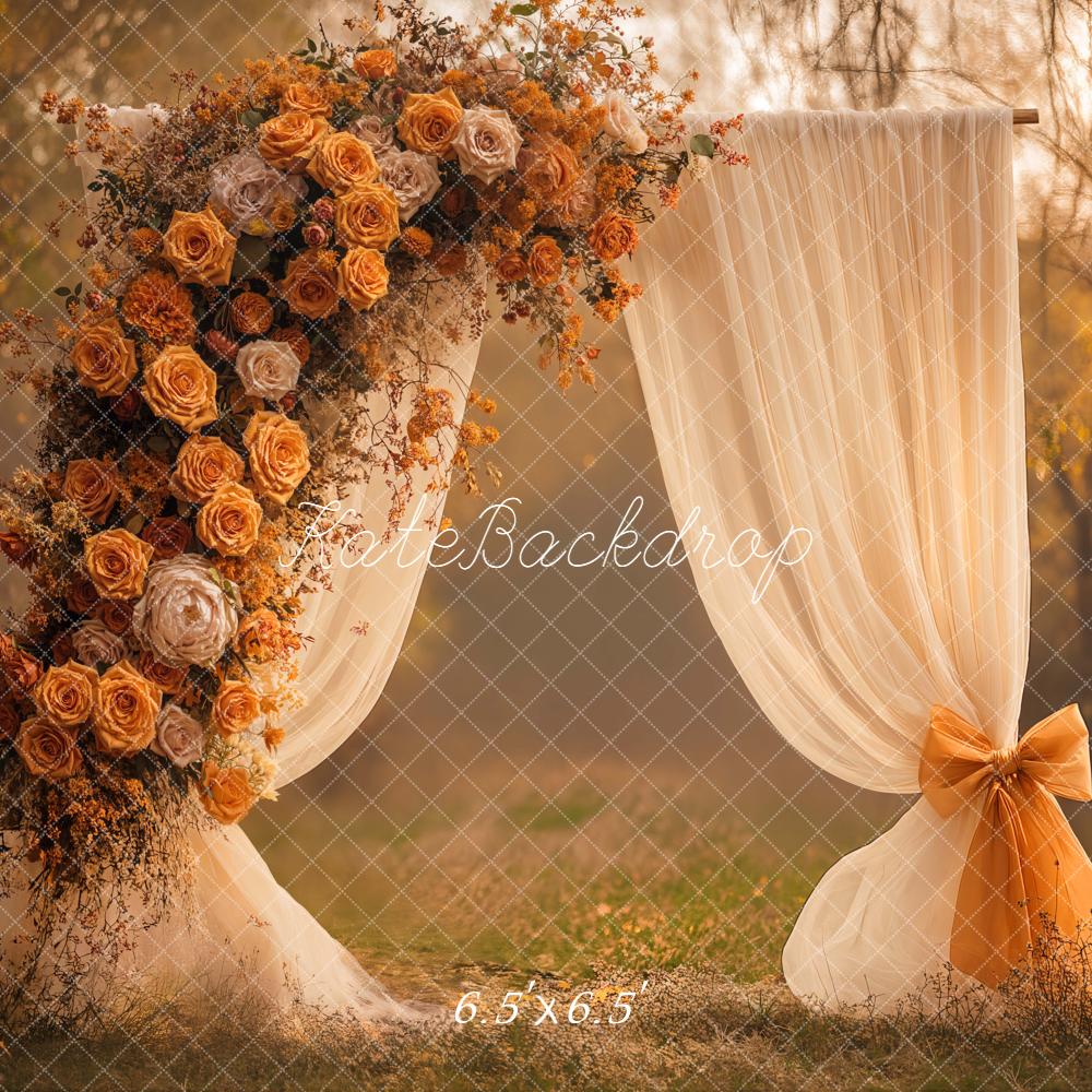 Kate Autumn Arch Cream Curtain Backdrop Designed by Emetselch - Kate Backdrop AU
