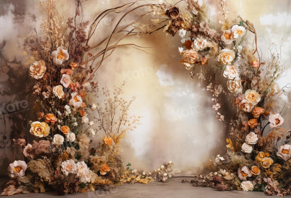 Kate Autumn Arch Dried Flowers Backdrop Designed by Chain