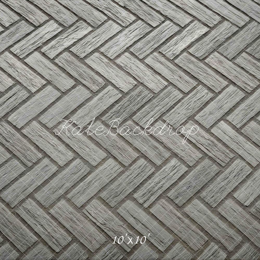 Kate Herringbone Grey Floor Backdrop Designed by Mini MakeBelieve