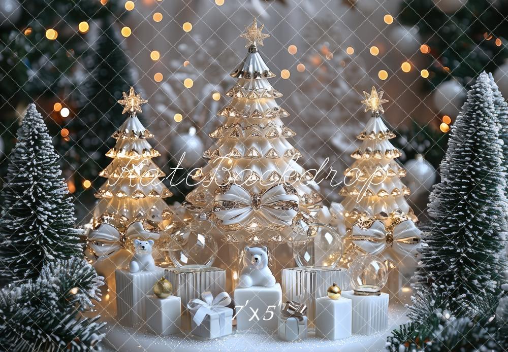 Kate Christmas White Trees Backdrop Designed by Mini MakeBelieve - Kate Backdrop AU