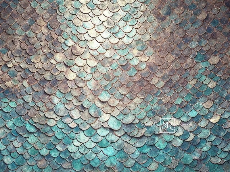 Kate Mermaid Scales Texture Backdrop Designed by Mandy Ringe - Kate Backdrop AU