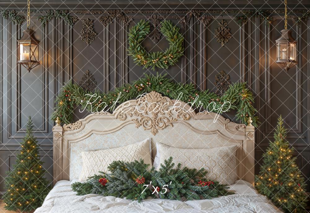 Kate Christmas Bed Retro Wall Backdrop Designed by Emetselch