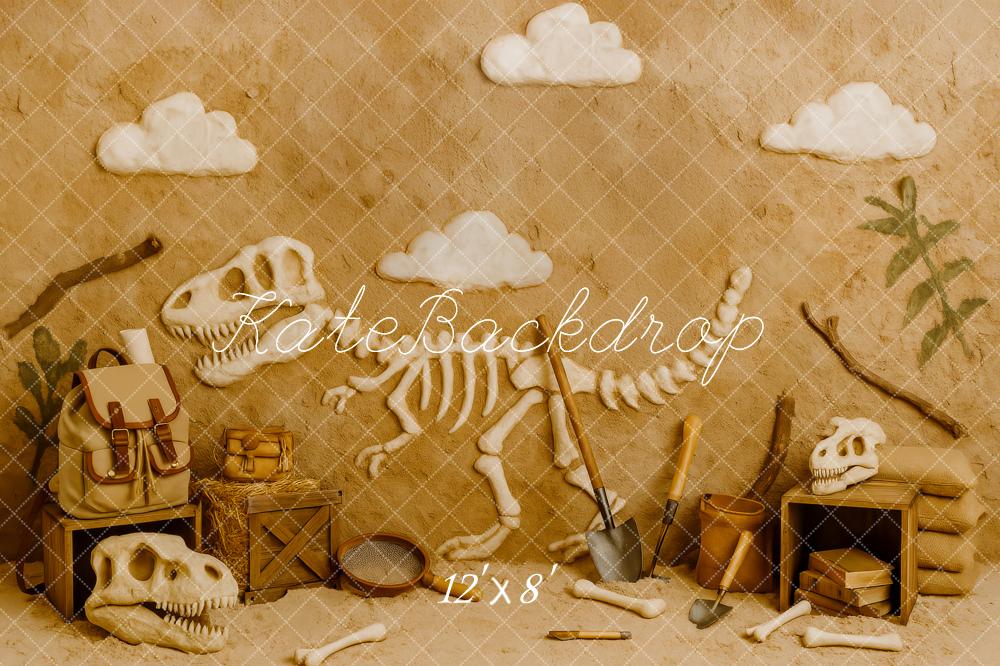Kate Dinosaur Fossil Bones Sand Adventure Backdrop Designed by Patty Roberts
