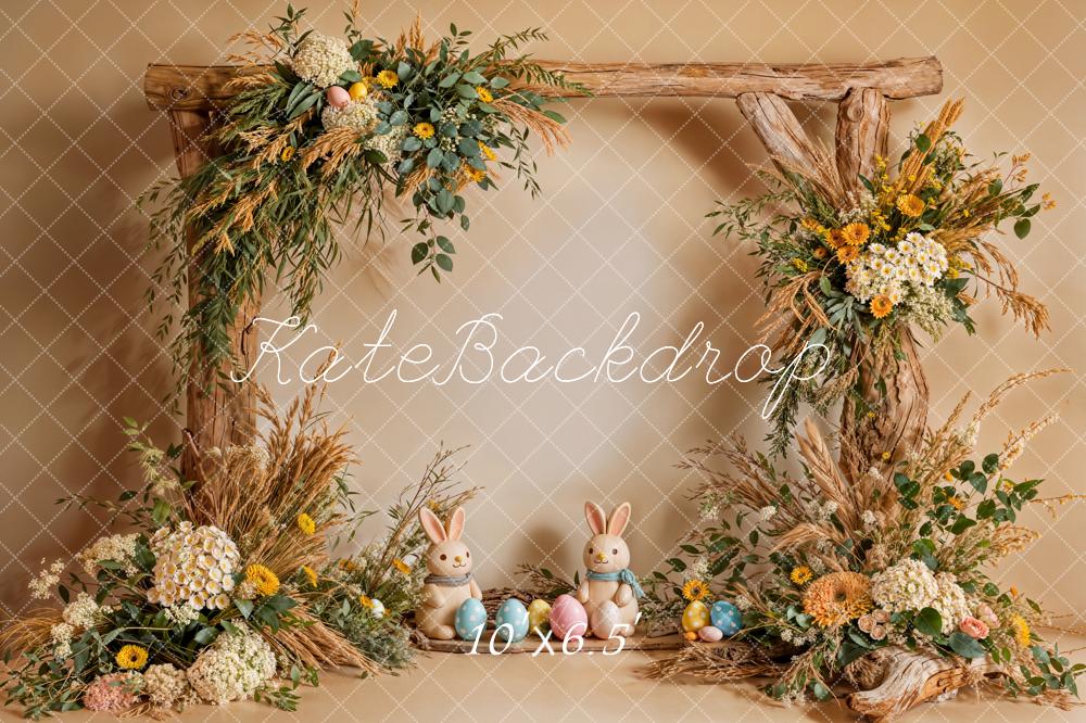Kate Easter Bunny Wheat Fleece Backdrop Designed by Emetselch