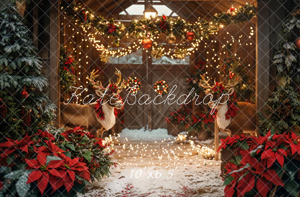 Kate Christmas Reindeer Backdrop Designed by Emetselch - Kate Backdrop AU