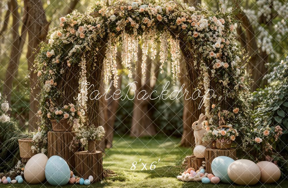 Kate Easter Bunny Flower Arch Forest Backdrop Designed by Emetselch