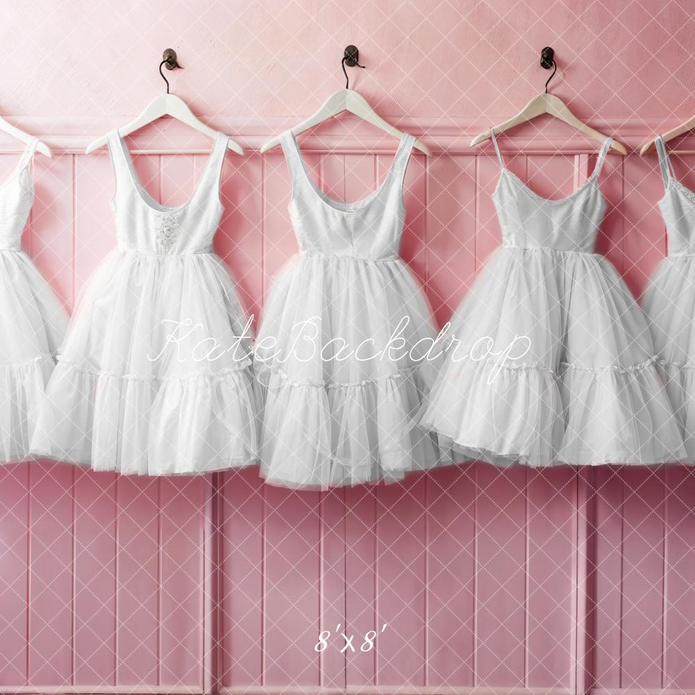 Kate White Dresses Pink Panel Wall Backdrop Designed by Emetselch