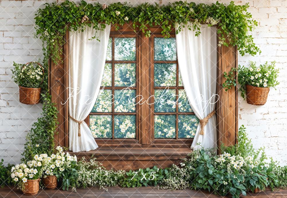 Kate Spring Window Curtain Backdrop Designed by Emetselch
