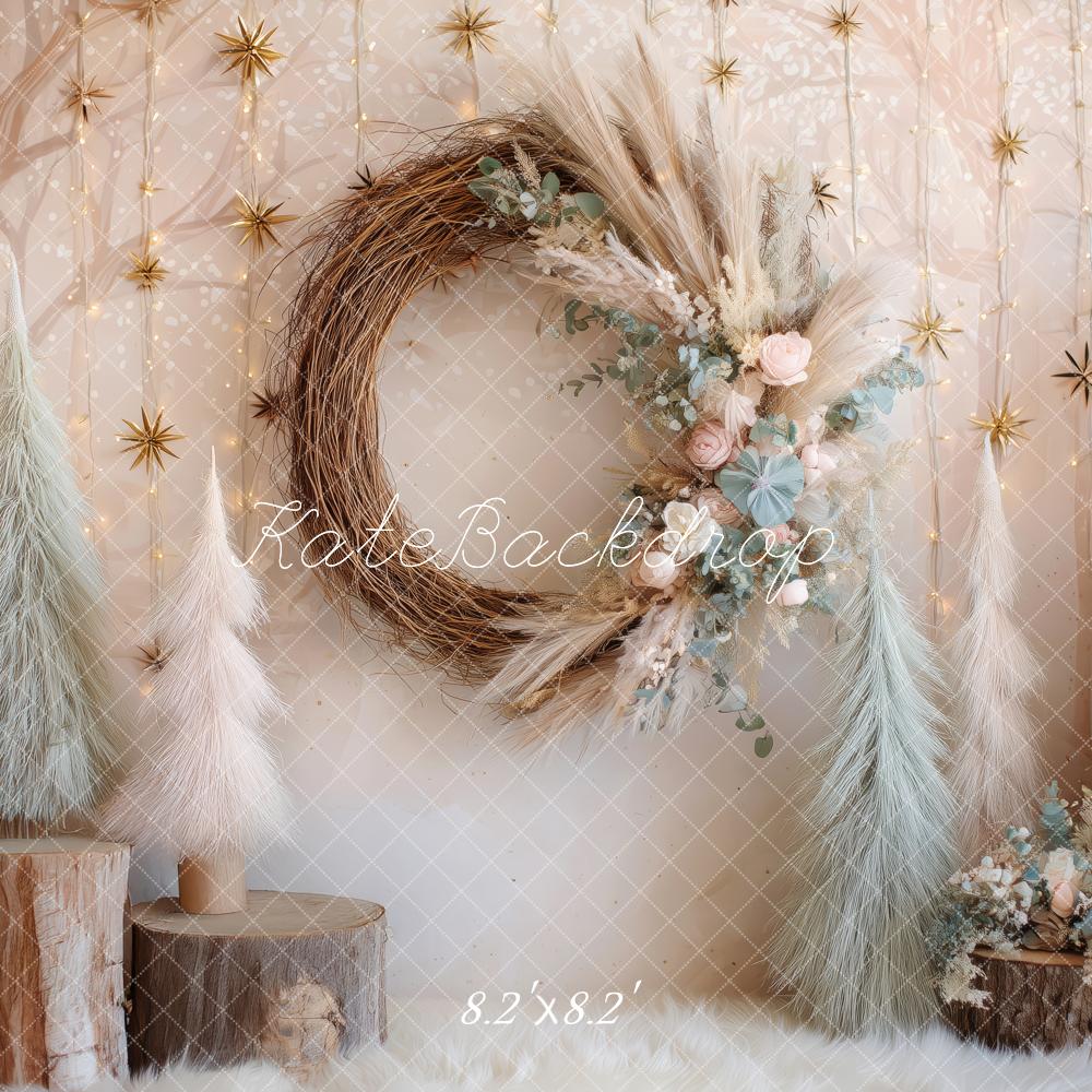 Kate Boho Winter Wood Stumps Backdrop Designed by Patty Roberts - Kate Backdrop AU