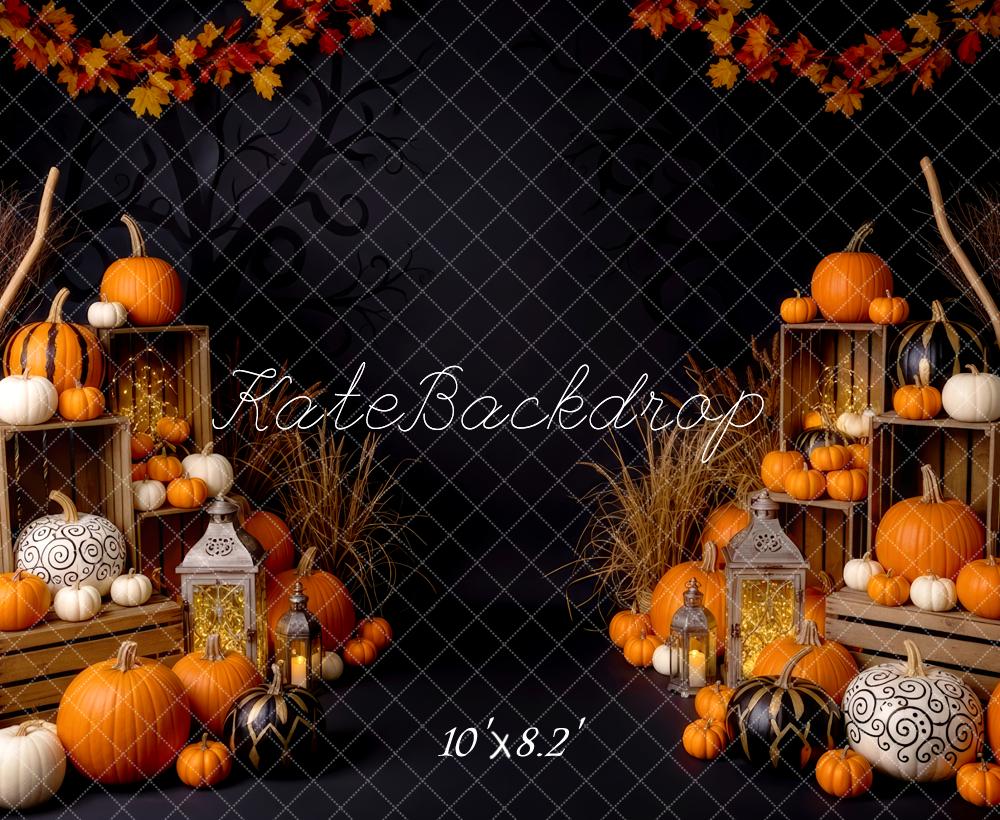 Kate Halloween Pumpkins Autumn Backdrop Designed by Patty Roberts
