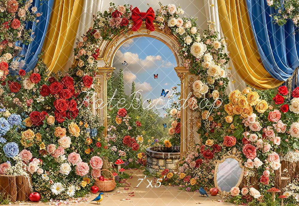 Kate Flower Arch Garden Spring Drapes Backdrop Designed by Chain