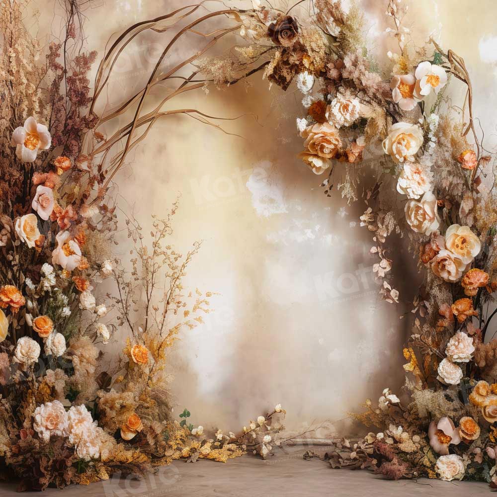 Kate Autumn Arch Dried Flowers Backdrop Designed by Chain