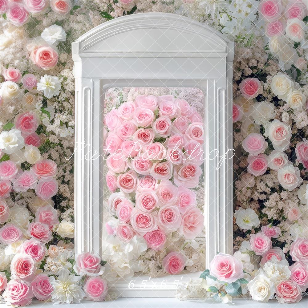 Kate Spring Arch Pink Roses Backdrop Designed by Mini MakeBelieve - Kate Backdrop AU