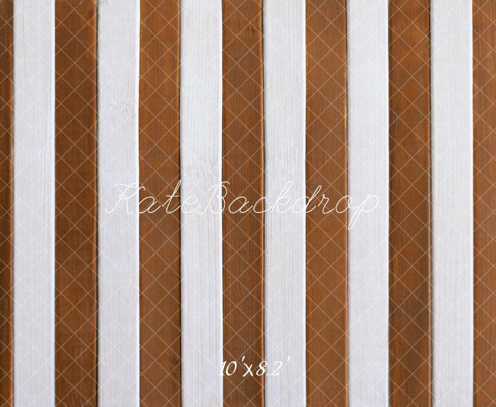 Kate Brown White Vertical Wood Planks Backdrop Designed by Mini MakeBelieve