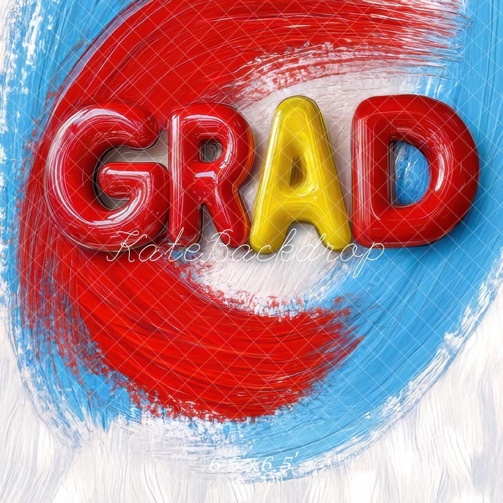 Kate Grad Letters Paint Swirl Backdrop Designed by Mini MakeBelieve