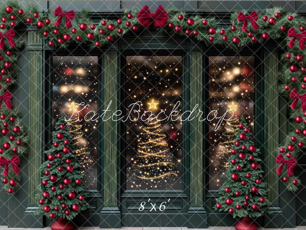 Kate Christmas Window Trees Backdrop Designed by Mini MakeBelieve - Kate Backdrop AU