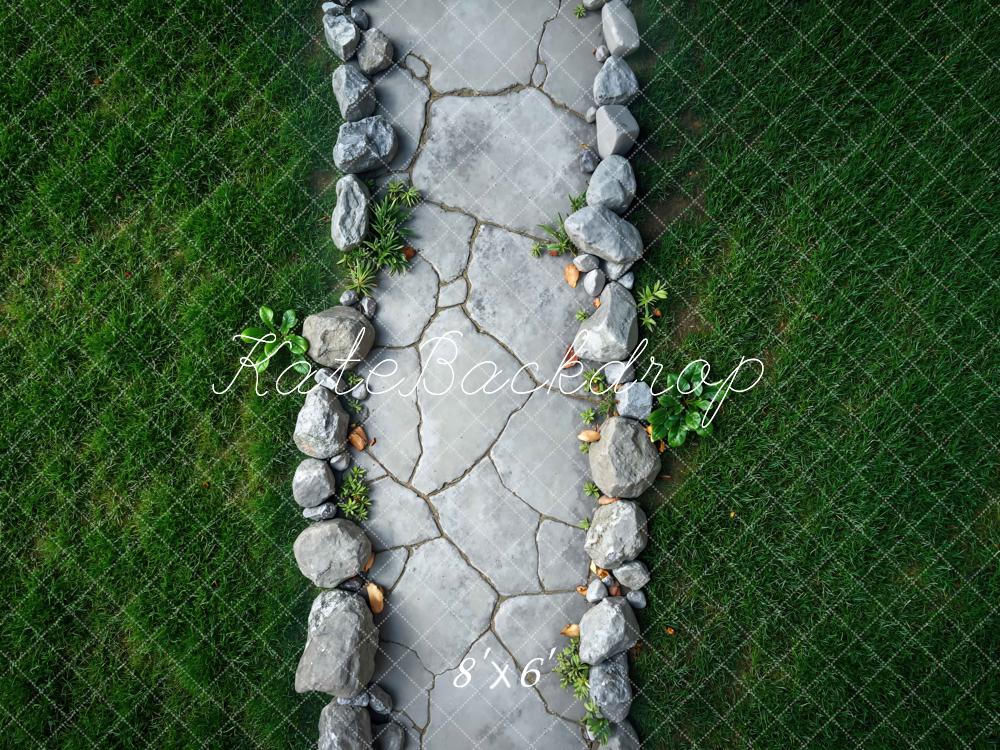 Kate Stone Path Grass Green Backdrop Designed by Mini MakeBelieve