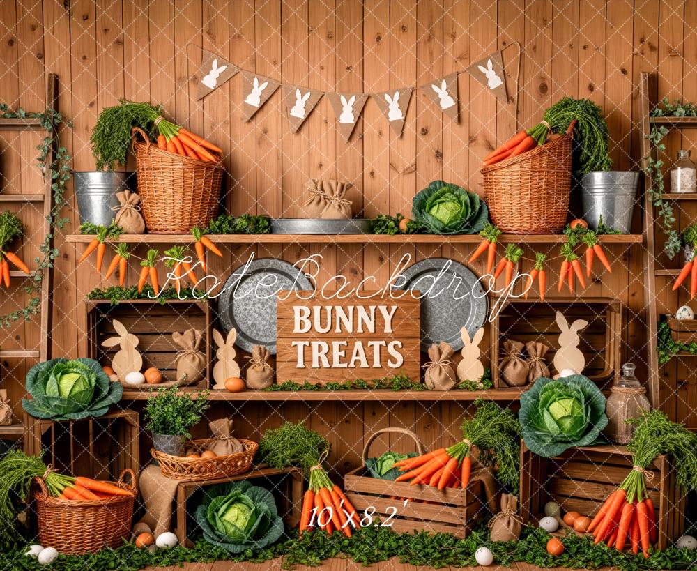 Kate Easter Bunny Treats Carrots Wooden Backdrop Designed by Patty Roberts