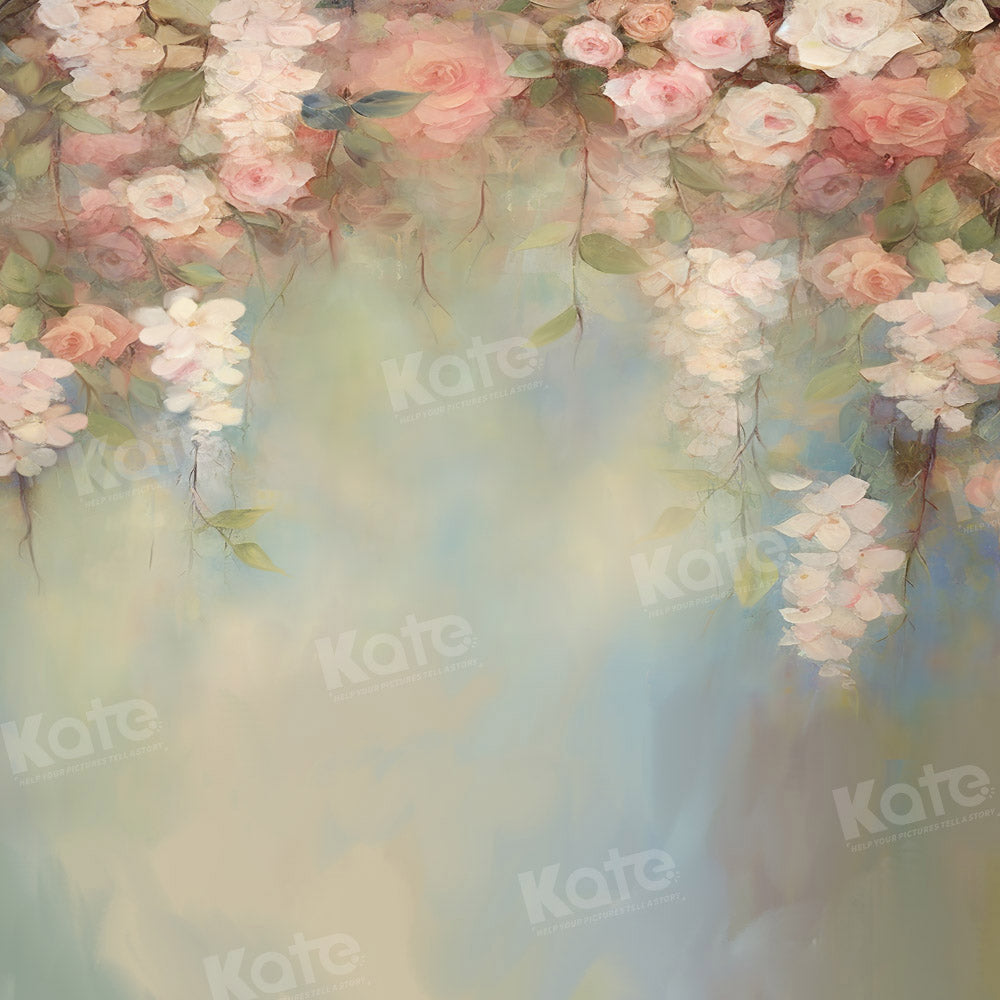 Kate Flower Hanging Pastel Backdrop Fine Art Designed by GQ