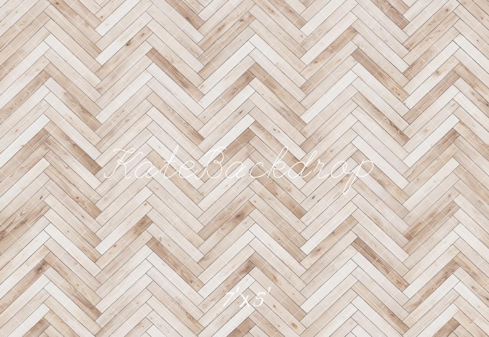 Kate Herringbone Wood Texture Backdrop Designed by Emetselch