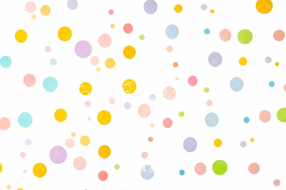 Kate Colourful Polka Dots Fleece Backdrop Designed by Emetselch - Kate Backdrop AU