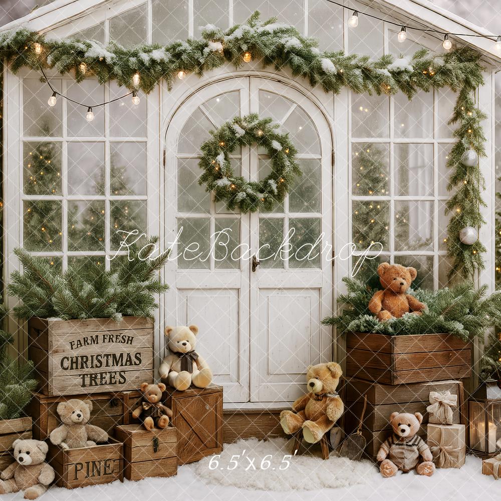 Kate Christmas Teddy Bears Winter Backdrop Designed by Patty Roberts - Kate Backdrop AU