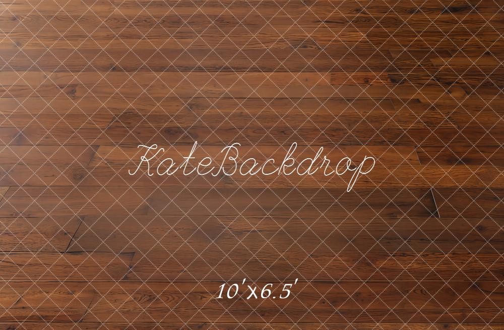 Kate Brown Wood Floor Texture Fleece Backdrop Designed by Kate Image