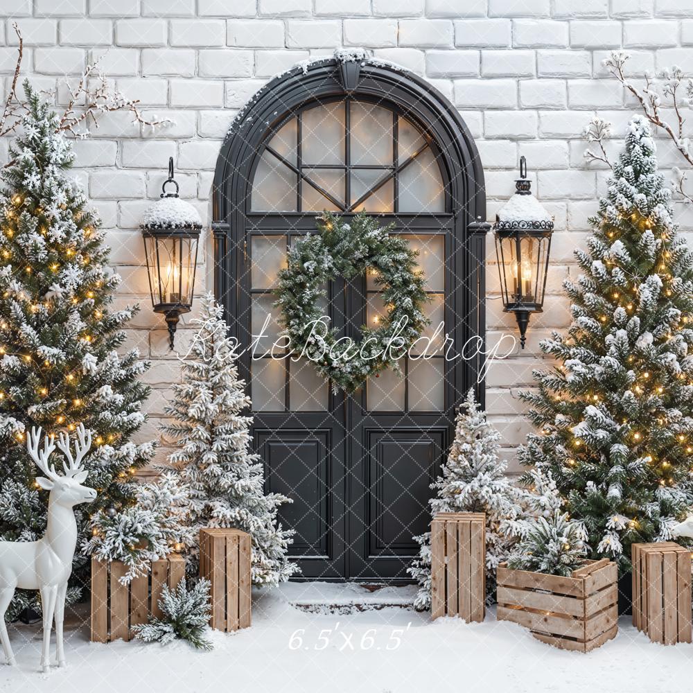 Kate Christmas Snowy Trees Backdrop Designed by Emetselch