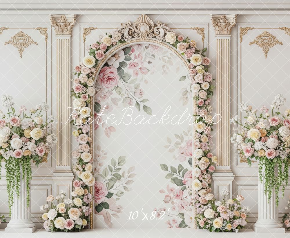 Kate Arch Floral Wall Classical Backdrop Designed by Patty Roberts