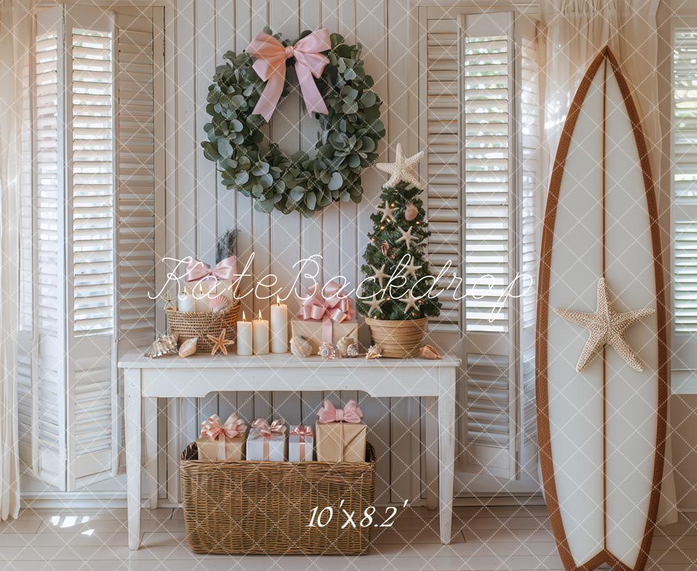 Kate Christmas Wreath Surfboard Backdrop Designed by Mini MakeBelieve - Kate Backdrop AU