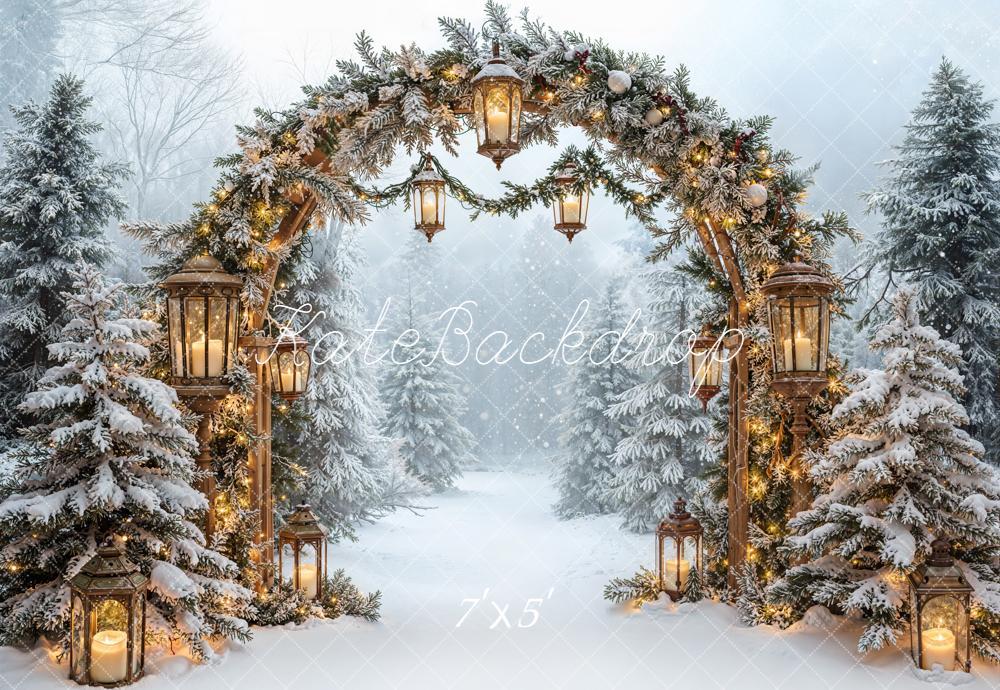 Kate Christmas Snowy Arch Backdrop Designed by Emetselch